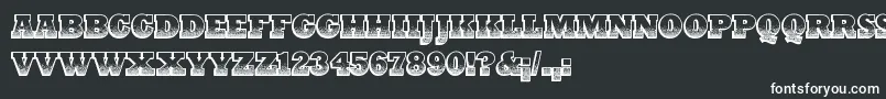 PrintOldyz Font – White Fonts on Black Background