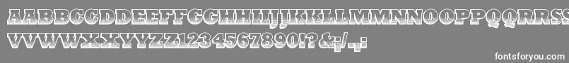 PrintOldyz Font – White Fonts on Gray Background