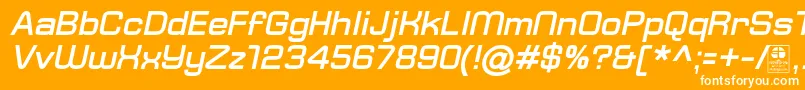 TypoSquareBoldItalicDemo Font – White Fonts on Orange Background