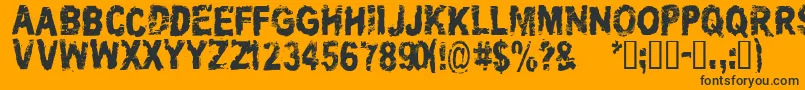 CfassholepoliticiansRegula Font – Black Fonts on Orange Background