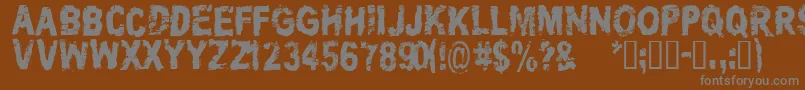 CfassholepoliticiansRegula-fontti – harmaat kirjasimet ruskealla taustalla