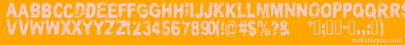 CfassholepoliticiansRegula Font – Pink Fonts on Orange Background