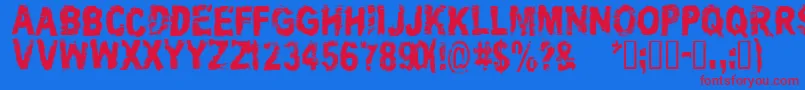 CfassholepoliticiansRegula Font – Red Fonts on Blue Background