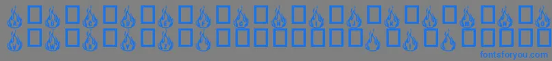 Rmfire Font – Blue Fonts on Gray Background