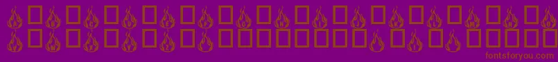 Rmfire Font – Brown Fonts on Purple Background