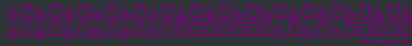 Rmfire-fontti – violetit fontit mustalla taustalla