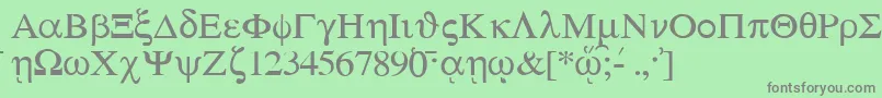 SgreekMedium Font – Gray Fonts on Green Background