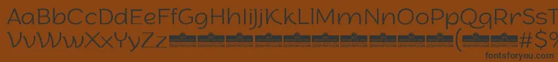 ArturoExtralightTrial Font – Black Fonts on Brown Background