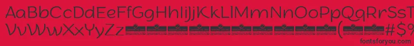 ArturoExtralightTrial Font – Black Fonts on Red Background