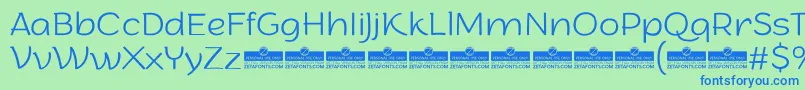 ArturoExtralightTrial Font – Blue Fonts on Green Background