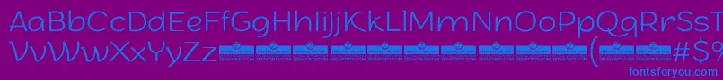 ArturoExtralightTrial Font – Blue Fonts on Purple Background