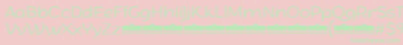 ArturoExtralightTrial-Schriftart – Grüne Schriften auf rosa Hintergrund