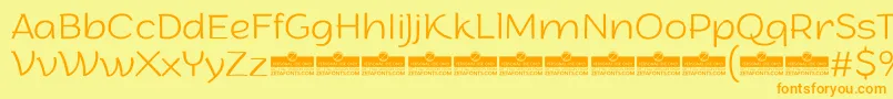 ArturoExtralightTrial Font – Orange Fonts on Yellow Background