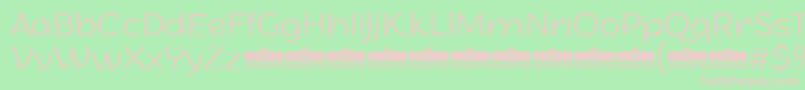 Шрифт ArturoExtralightTrial – розовые шрифты на зелёном фоне