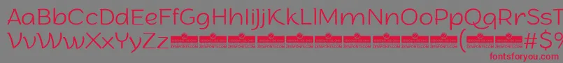 ArturoExtralightTrial Font – Red Fonts on Gray Background