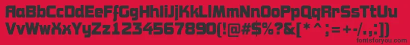 AConceptonrBold Font – Black Fonts on Red Background