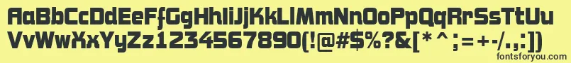 AConceptonrBold Font – Black Fonts on Yellow Background