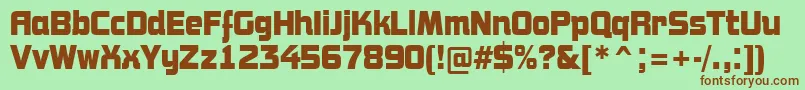 AConceptonrBold Font – Brown Fonts on Green Background