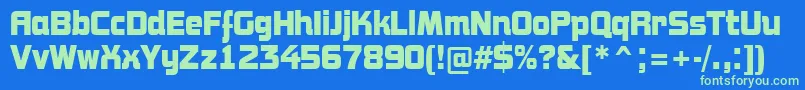 AConceptonrBold Font – Green Fonts on Blue Background