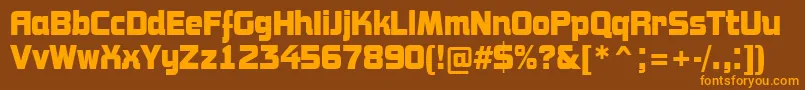 AConceptonrBold Font – Orange Fonts on Brown Background