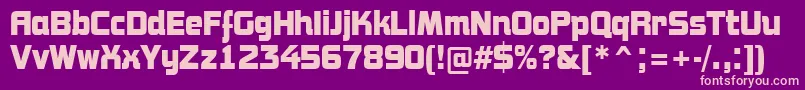 AConceptonrBold Font – Pink Fonts on Purple Background