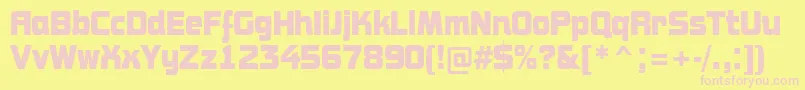 AConceptonrBold Font – Pink Fonts on Yellow Background