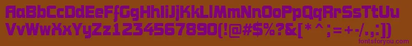 AConceptonrBold-Schriftart – Violette Schriften auf braunem Hintergrund