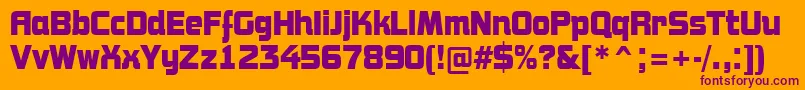AConceptonrBold Font – Purple Fonts on Orange Background