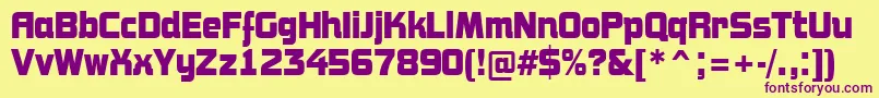 AConceptonrBold Font – Purple Fonts on Yellow Background