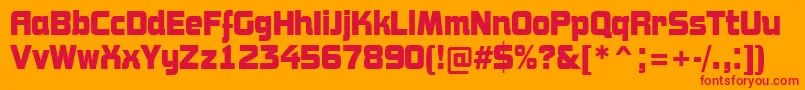 フォントAConceptonrBold – オレンジの背景に赤い文字