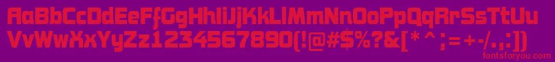 Fonte AConceptonrBold – fontes vermelhas em um fundo violeta
