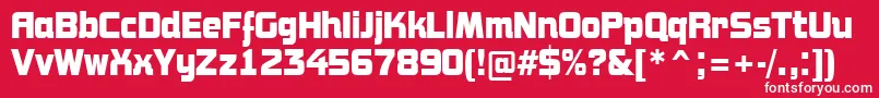 フォントAConceptonrBold – 赤い背景に白い文字