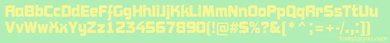 AConceptonrBold Font – Yellow Fonts on Green Background