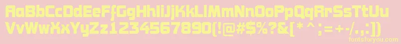 AConceptonrBold Font – Yellow Fonts on Pink Background