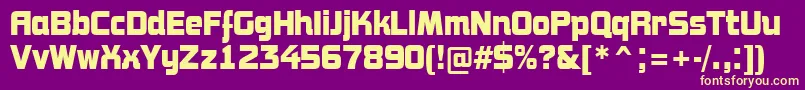 AConceptonrBold Font – Yellow Fonts on Purple Background