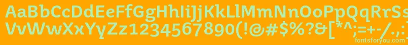 JuvenisbookBold Font – Green Fonts on Orange Background