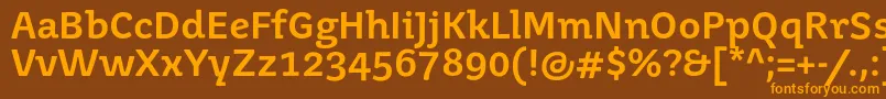 JuvenisbookBold Font – Orange Fonts on Brown Background