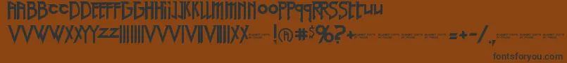 RedRightHand Font – Black Fonts on Brown Background