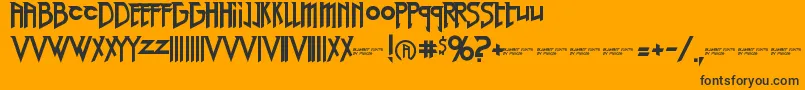 Шрифт RedRightHand – чёрные шрифты на оранжевом фоне