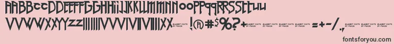 フォントRedRightHand – ピンクの背景に黒い文字