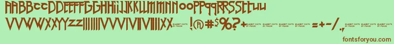 RedRightHand Font – Brown Fonts on Green Background