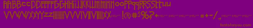 RedRightHand-fontti – ruskeat fontit violetilla taustalla