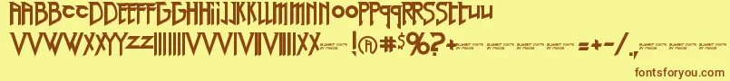 RedRightHand Font – Brown Fonts on Yellow Background