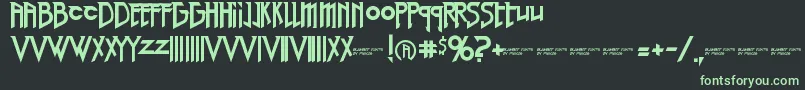 RedRightHand Font – Green Fonts on Black Background