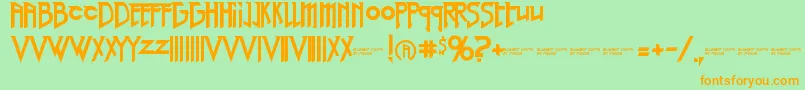 RedRightHand Font – Orange Fonts on Green Background