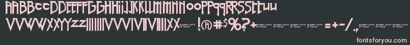 RedRightHand-fontti – vaaleanpunaiset fontit mustalla taustalla