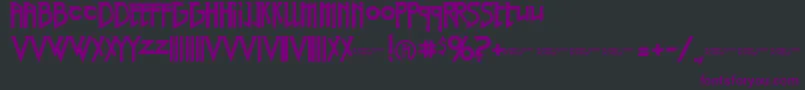 Шрифт RedRightHand – фиолетовые шрифты на чёрном фоне
