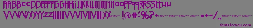 Шрифт RedRightHand – фиолетовые шрифты на сером фоне