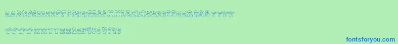 Frostyholiday Font – Blue Fonts on Green Background