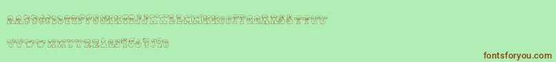 Frostyholiday Font – Brown Fonts on Green Background